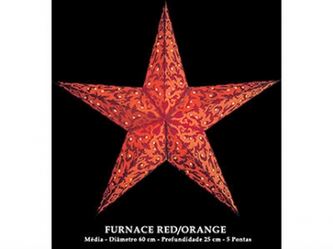 Candeeiro Estrela Starlightz Furnace Red/Orange